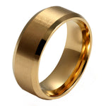 Load image into Gallery viewer, 8mm Wedding Band Ring Womens Mens Gold Stainless Steel Ginger Lyne - Gold,8

