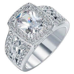 Desiree Engagement Ring Halo Women Emerald Cubic Zirconia Ginger Lyne - 5