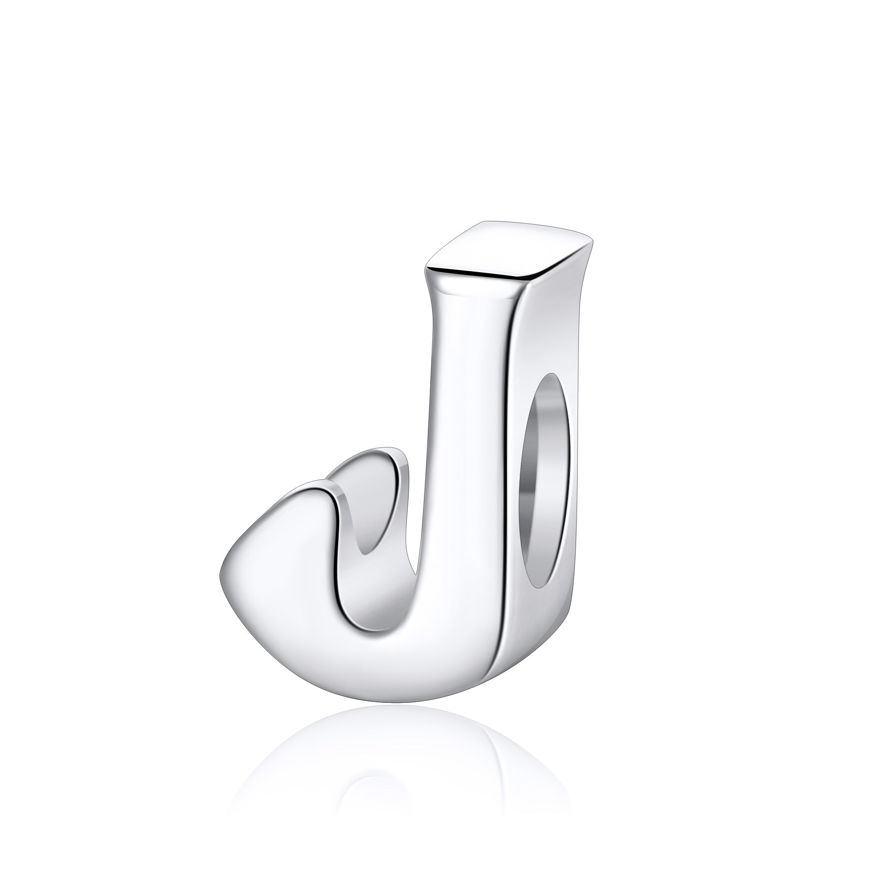 Initial Letter Charms Sterling Silver Womens Girls Ginger Lyne Collection - J