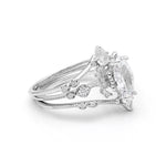 Load image into Gallery viewer, Christabella Marquise Bridal Ring Set Sterling Silver Women Ginger Lyne - 10
