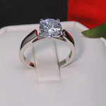 Load image into Gallery viewer, Womens Engagement Ring Solitaire 8mm Cubic Zirconia by Ginger Lyne - 7.5
