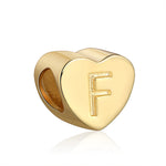 Load image into Gallery viewer, Initial Heart Charms Gold Over Sterling Silver Womens Ginger Lyne Collection - F
