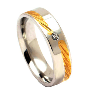 Kevin Wedding Band Ring 6mm Stainless Steel Mens Womens Ginger Lyne - 8