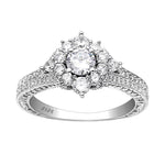 Load image into Gallery viewer, Selena Engagement Ring Sterling Silver Cz Cluster Womens Ginger Lyne - Clear,10
