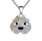 Load image into Gallery viewer, Pitbull Dog Necklace or Earrings Sterling Silver Cz Pendant Ginger Lyne - Necklace
