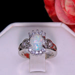 Load image into Gallery viewer, Neve Statement Ring Oval Fire Opal Cz Womens Ginger Lyne Collection - 11
