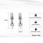 Load image into Gallery viewer, Hanging Cat Kitty Stud Earrings Sterling Silver Girl Women Ginger Lyne Collection - Silver
