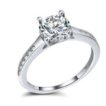 Load image into Gallery viewer, Victoria Engagement Ring Sterling Silver Solitaire Womens Ginger Lyne - Eng. Ring/Silver,8
