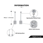 Load image into Gallery viewer, Halo Dangle Earrings Sterling Silver Clear Cubic Zirconia Womens Ginger Lyne - Clear
