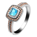 Load image into Gallery viewer, Coco Engagement Ring Women Chocolate Blue Sterling Silver Ginger Lyne - 11
