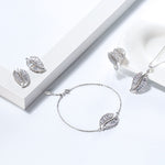 Load image into Gallery viewer, Leaf Baguette Earrings Necklace or Ring Sterling Silver Womens Ginger Lyne - Earrings Only
