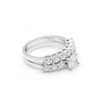 Load image into Gallery viewer, Carla Bridal Set Sterling Silver Women Engagement Ring Band Ginger Lyne Collection - 6
