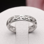 Load image into Gallery viewer, Betsy Celtic Eternity Wedding Band Ring Sterling Silver Women Ginger Lyne Collection - Betsy I,10
