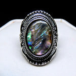 Load image into Gallery viewer, Calgary Statement Ring Womens Simulated Abalone Ginger Lyne Collection - 10
