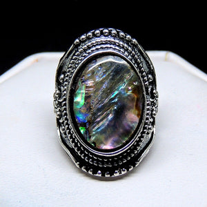 Calgary Statement Ring Womens Simulated Abalone Ginger Lyne Collection - 10
