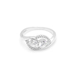 Load image into Gallery viewer, Albany Engagement Ring Womens Two Stone Sterling Silver Ginger Lyne - 6
