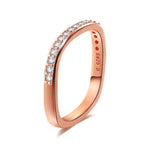 Load image into Gallery viewer, Nikita Anniversary Band Ring Sterling Silver Square Womens Ginger Lyne - Rose Gold,9
