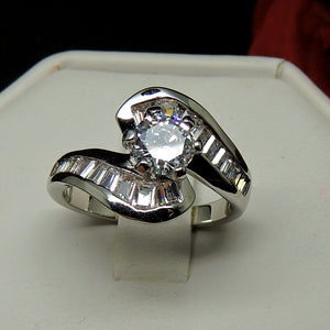 Aubry Engagement Ring Womens Cubic Zirconia Bauguette Ginger Lyne - 10