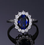 Load image into Gallery viewer, Kate Sterling Silver Cz Birthstone Engagement Ring Women Ginger Lyne - Blue,10
