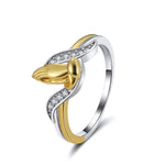 Load image into Gallery viewer, Praying Hands Ring Religious Gold Sterling Silver Cz Women Ginger Lyne Collection - 10
