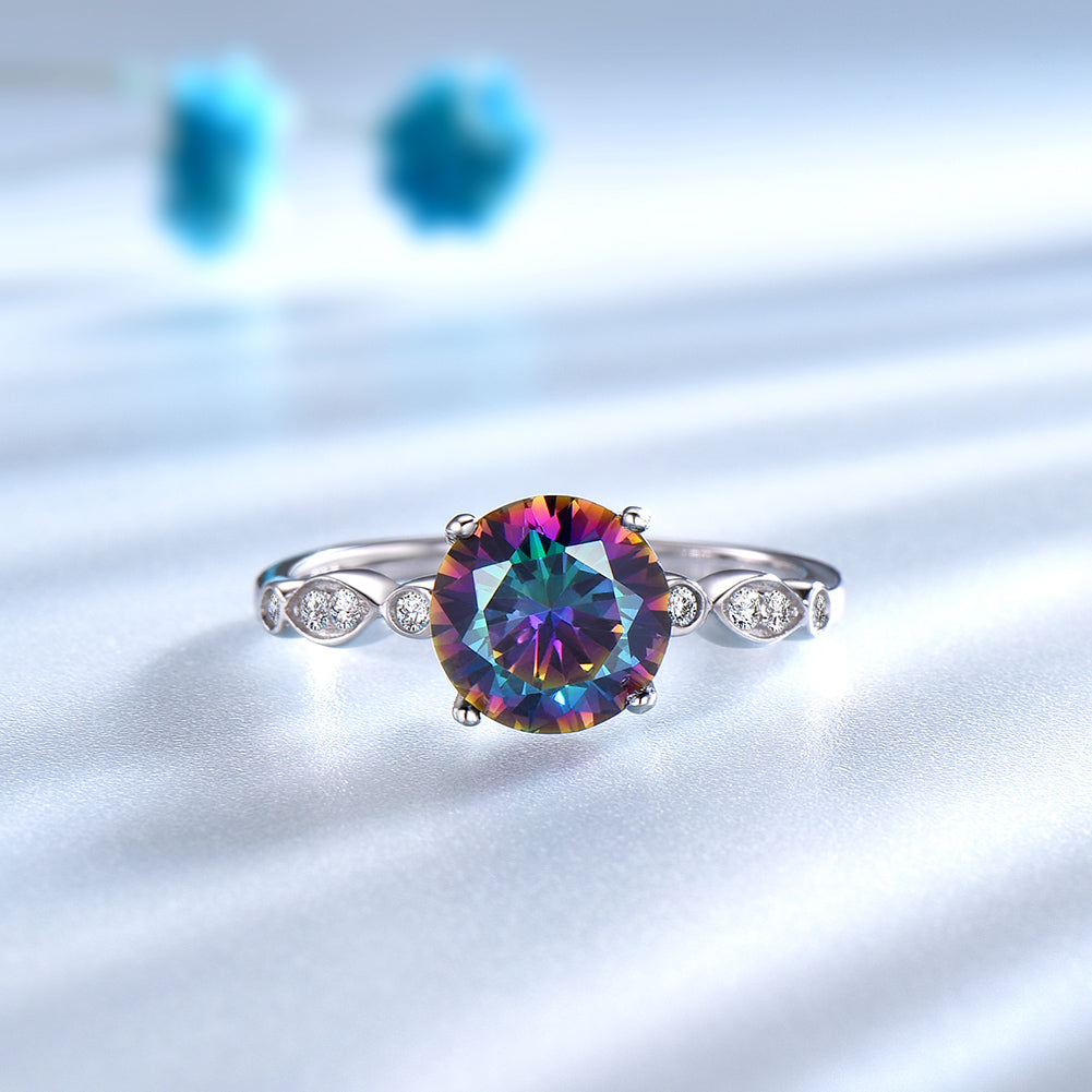Mystic Topaz Engagement Ring for Women Sterling Silver Ginger Lyne Collection - 10
