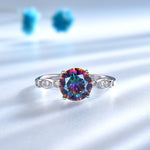 Load image into Gallery viewer, Mystic Topaz Engagement Ring for Women Sterling Silver Ginger Lyne Collection - 10
