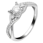 Load image into Gallery viewer, Contessa Engagement Ring Womens Bridal Sterling Silver Cz Ginger Lyne Collection - 6
