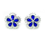 Load image into Gallery viewer, Camran Blue Stud Earrings Women Cubic Zirconia Ginger Lyne Collection - Blue
