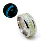 Load image into Gallery viewer, Glow in Dark Wedding Band One Ring Green Stainless Women Men Ginger Lyne - Glow Green,10
