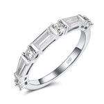 Load image into Gallery viewer, Baguette Cz Anniversary Band Ring Sterling Silver Womens Ginger Lyne - 11
