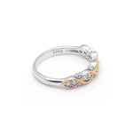 Load image into Gallery viewer, Courtney Rose Gold Sterling Silver Cz Anniversary Band Ring Ginger Lyne - 5
