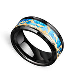 Load image into Gallery viewer, Dolphins Ocean Waves Steel Mens Womens Wedding Band Ring Ginger Lyne Collection - 8
