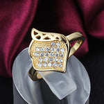 Load image into Gallery viewer, Bella Statement Ring Gold Plated Cubic Zirconia Ginger Lyne Collection - 10
