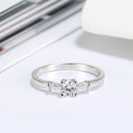 Load image into Gallery viewer, Solitaire Wedding Engagement Ring for Women Sterling Silver Cz Ginger Lyne Collection - 10
