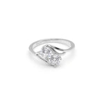 Load image into Gallery viewer, Giulia Engagement Ring Sterling Silver Cz 2 Stone Womens Ginger Lyne - 5

