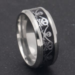 Load image into Gallery viewer, Pirate Jack Wedding Band Ring Stainless Steel Men Women Ginger Lyne - 10
