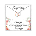 Load image into Gallery viewer, Mom Greeting Card Sterling Silver Infinity Hearts Necklace Women Ginger Lyne Collection - Mom-093
