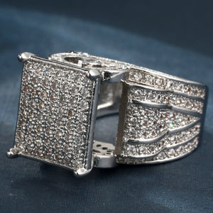 Edwina Engagement Ring Square Micro Pave Exaggerated Women Ginger Lyne - 7