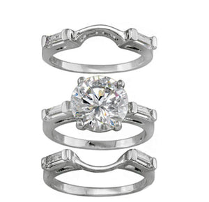 Alisha 3 Ring Bridal Set Engagement Wedding Band Ginger Lyne Collection - 6