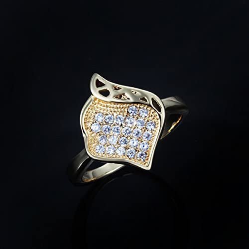 Bella Statement Ring Gold Plated Cubic Zirconia Ginger Lyne Collection - 10