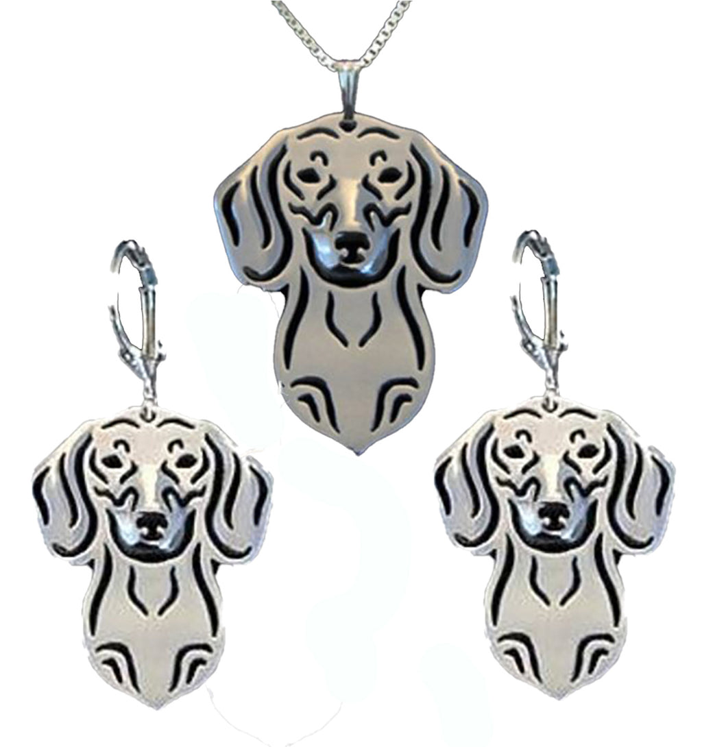 Dachshund Dog Sterling Silver Pendant Chain Necklace Women Ginger Lyne - Necklace Only