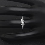 Load image into Gallery viewer, Lydia Bridal Set Women Sterling Silver 3 Stone Engagement Ring Ginger Lyne - 10
