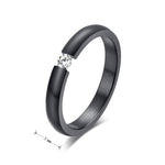 Load image into Gallery viewer, Wedding Band Ring Stainless Steel Crystal Womens Mens Ginger Lyne - Black,5
