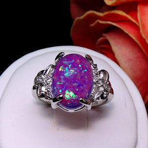 Sharla Statement Ring Oval Pink Fire Opal Women Ginger Lyne Collection - Pink,10