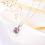 Load image into Gallery viewer, Halo Pendant Necklace for Women Sterling Silver Clear CZ Ginger Lyne Collection - Clear

