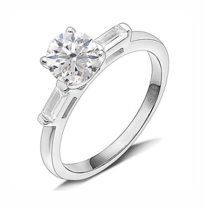 Dione Engagement Ring Sterling Silver Cz Bridal Womens Ginger Lyne Collection - 9