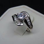 Load image into Gallery viewer, Aubry Engagement Ring Womens Cubic Zirconia Bauguette Ginger Lyne - 10
