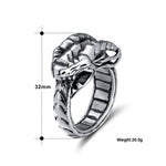 Load image into Gallery viewer, Dragon Ring for Men or Women Stainless Steel Punk Gothic Mythical Fantasy Fashion Jewelry by Ginger Lyne - 10
