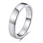 Load image into Gallery viewer, Wedding Band Ring for Men or Women Plain 4mm Sterling Silver Ginger Lyne Collection - 6.5
