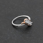 Load image into Gallery viewer, Bianca 3 stone Engagement Wedding Ring Women Two-tone Ginger Lyne - 10
